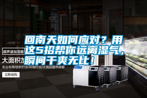 回南天如何應(yīng)對？用這5招幫你遠離濕氣，瞬間干爽無比！