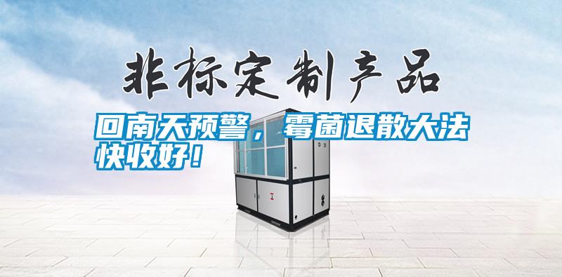 回南天預(yù)警，霉菌退散大法快收好！