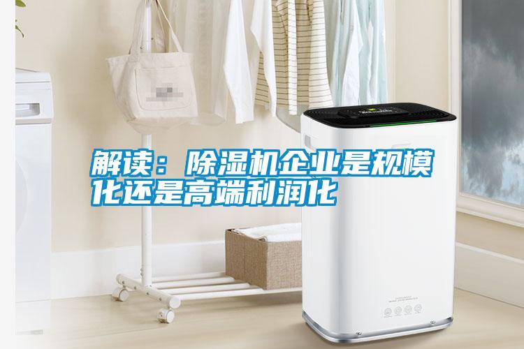 解讀：除濕機企業(yè)是規(guī)?；€是高端利潤化