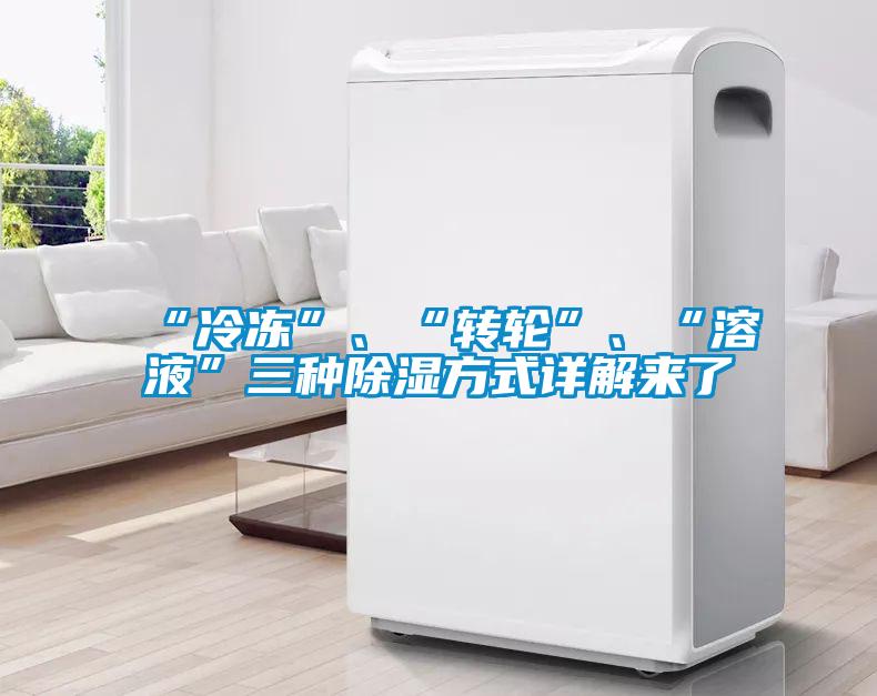 “冷凍”、“轉(zhuǎn)輪”、“溶液”三種除濕方式詳解來(lái)了