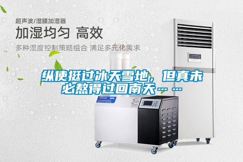 縱使挺過冰天雪地，但真未必熬得過回南天……