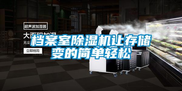 檔案室除濕機(jī)讓存儲(chǔ)變的簡(jiǎn)單輕松