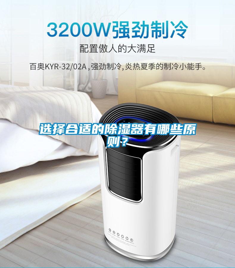 選擇合適的除濕器有哪些原則？