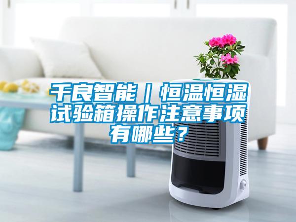 千良智能｜恒溫恒濕試驗箱操作注意事項有哪些？