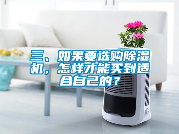 三、如果要選購(gòu)除濕機(jī)，怎樣才能買(mǎi)到適合自己的？