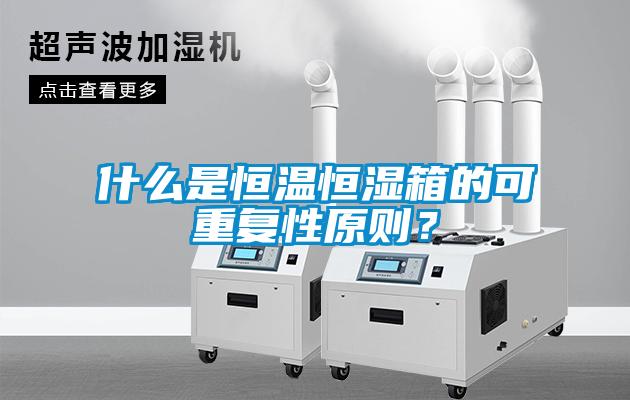 什么是恒溫恒濕箱的可重復性原則？