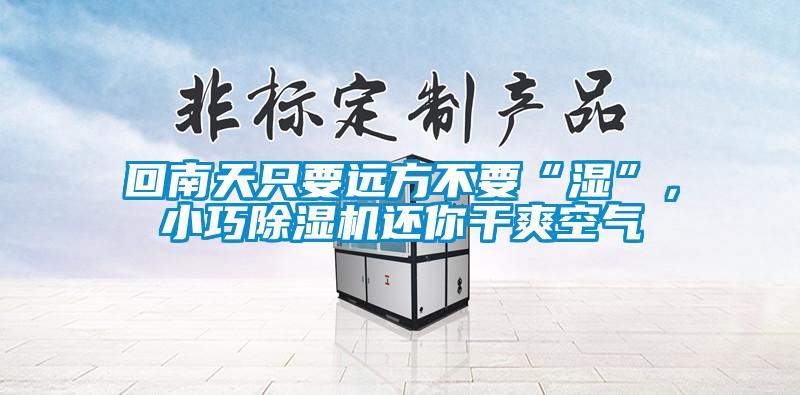 回南天只要遠(yuǎn)方不要“濕”，小巧除濕機(jī)還你干爽空氣