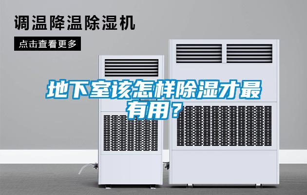 地下室該怎樣除濕才最有用？