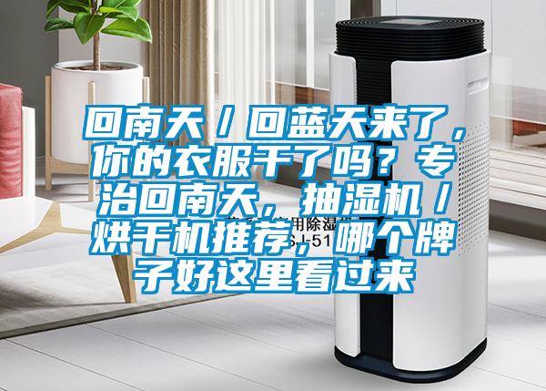回南天／回藍(lán)天來了，你的衣服干了嗎？專治回南天，抽濕機(jī)／烘干機(jī)推薦，哪個牌子好這里看過來