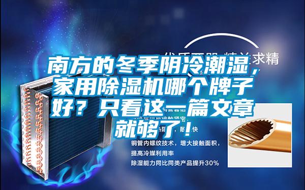 南方的冬季陰冷潮濕，家用除濕機哪個牌子好？只看這一篇文章就夠了！