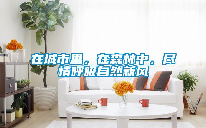 在城市里，在森林中，盡情呼吸自然新風
