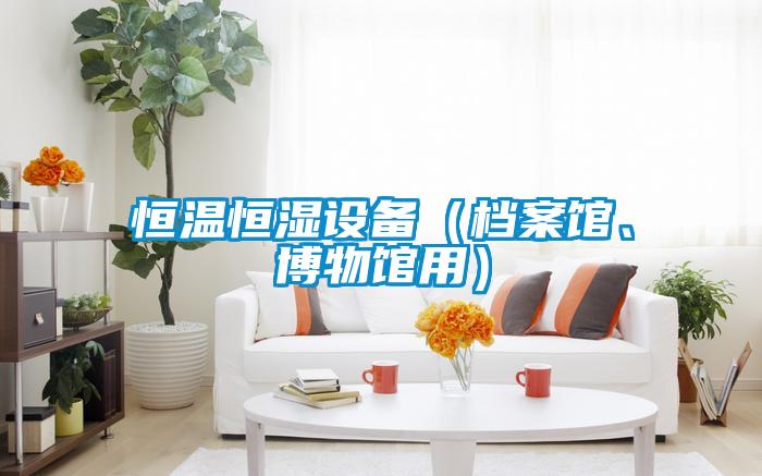 恒溫恒濕設備（檔案館、博物館用）