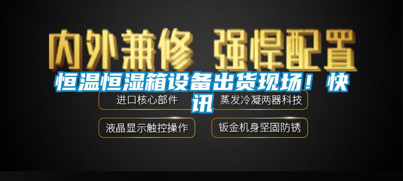 恒溫恒濕箱設(shè)備出貨現(xiàn)場！快訊