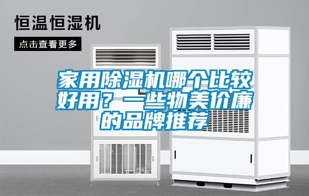 家用除濕機哪個比較好用？一些物美價廉的品牌推薦