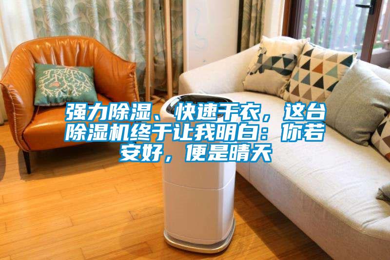 強(qiáng)力除濕、快速干衣，這臺除濕機(jī)終于讓我明白：你若安好，便是晴天