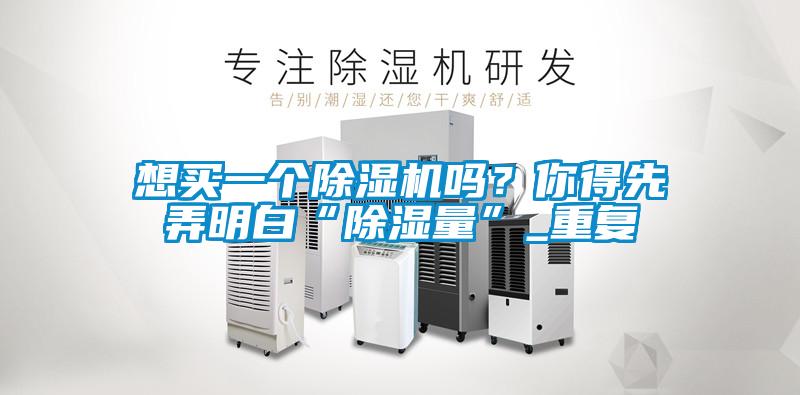 想買一個除濕機嗎？你得先弄明白“除濕量”_重復