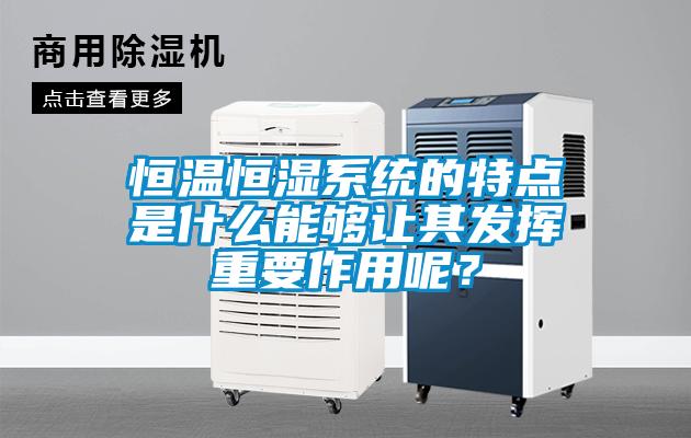 恒溫恒濕系統(tǒng)的特點(diǎn)是什么能夠讓其發(fā)揮重要作用呢？