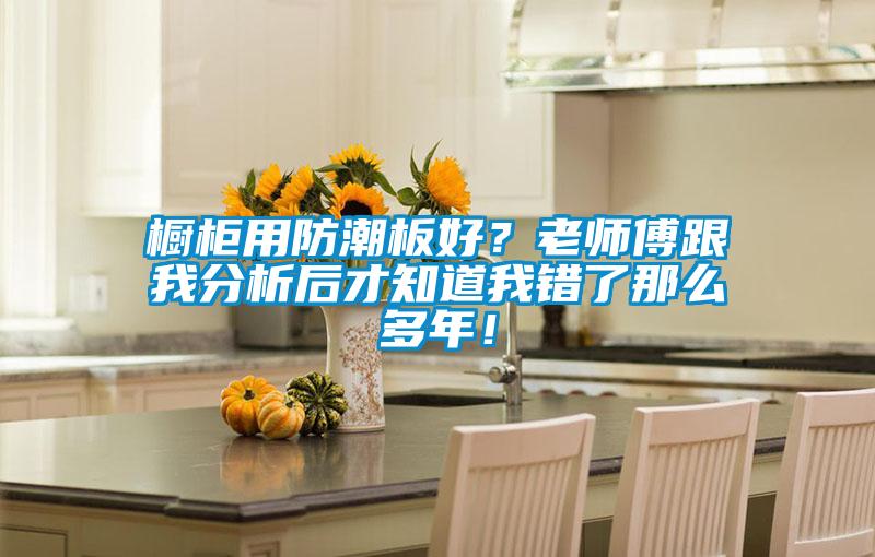 櫥柜用防潮板好？老師傅跟我分析后才知道我錯(cuò)了那么多年！