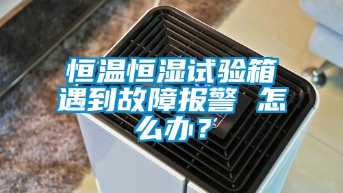 恒溫恒濕試驗箱遇到故障報警 怎么辦？