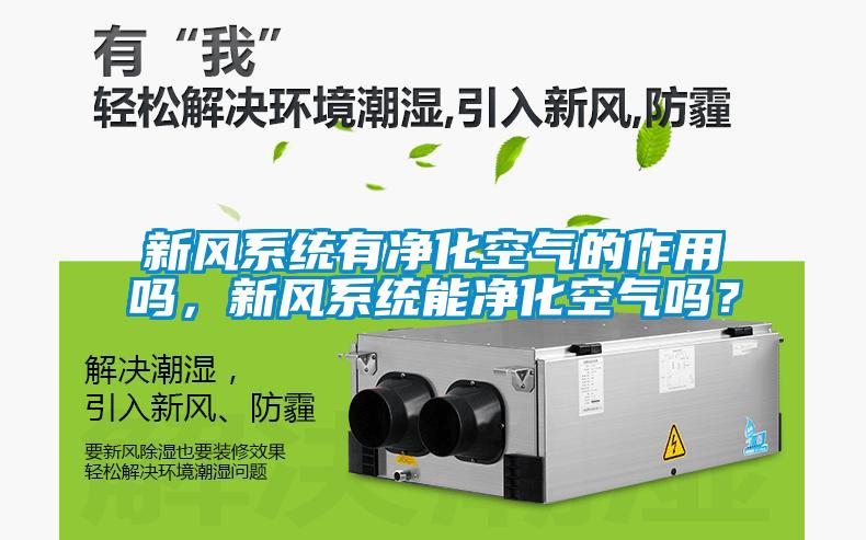 新風(fēng)系統(tǒng)有凈化空氣的作用嗎，新風(fēng)系統(tǒng)能凈化空氣嗎？
