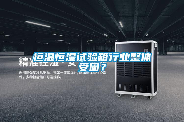 恒溫恒濕試驗箱行業(yè)整體受困？