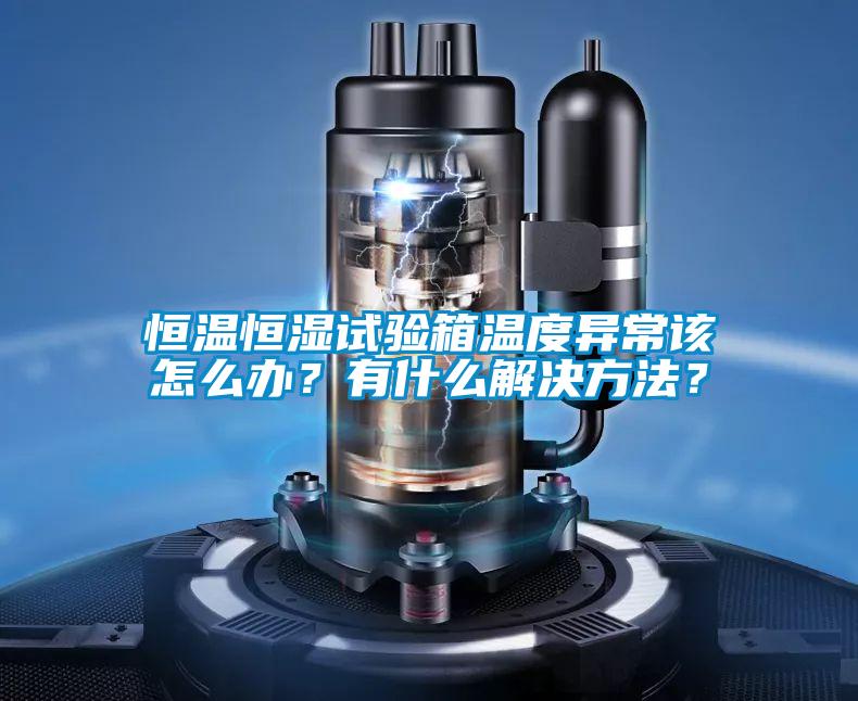 恒溫恒濕試驗(yàn)箱溫度異常該怎么辦？有什么解決方法？