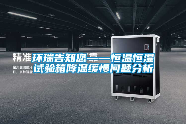 環(huán)瑞告知您——恒溫恒濕試驗(yàn)箱降溫緩慢問(wèn)題分析