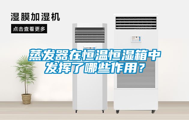 蒸發(fā)器在恒溫恒濕箱中發(fā)揮了哪些作用？